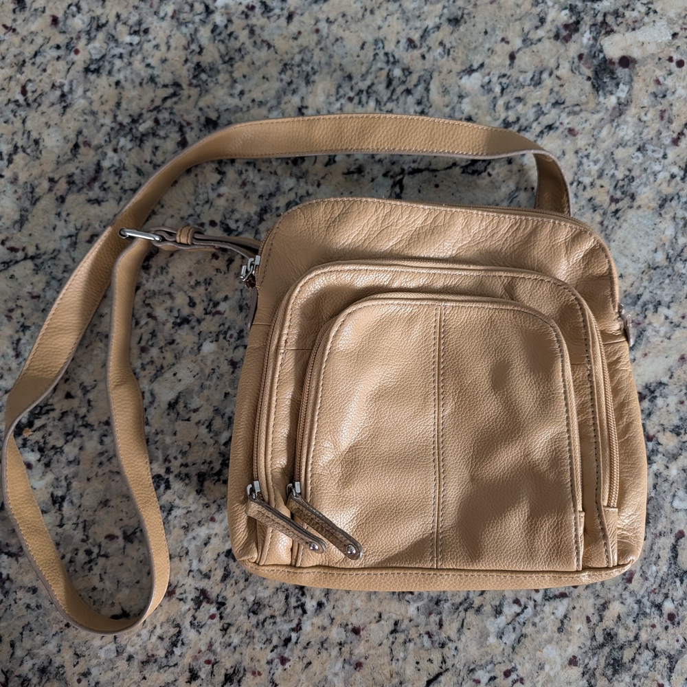 Tiganello Tan Leather Shoulder Bag